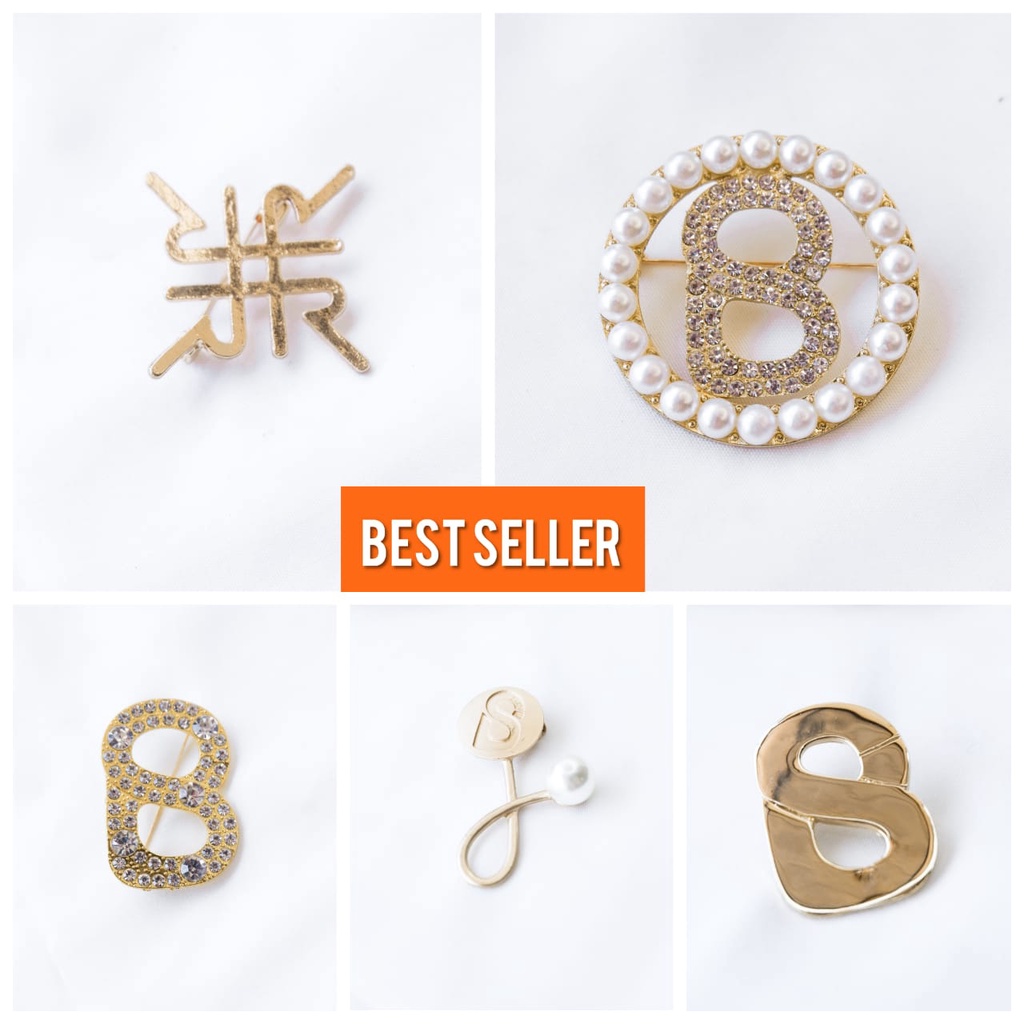 KOLEKSI BROS DADA VIRAL BUTTONSCARVES x RIA MIRANDA x Heavenlights x Vivi Zubedi Brooch Kekinian Bis