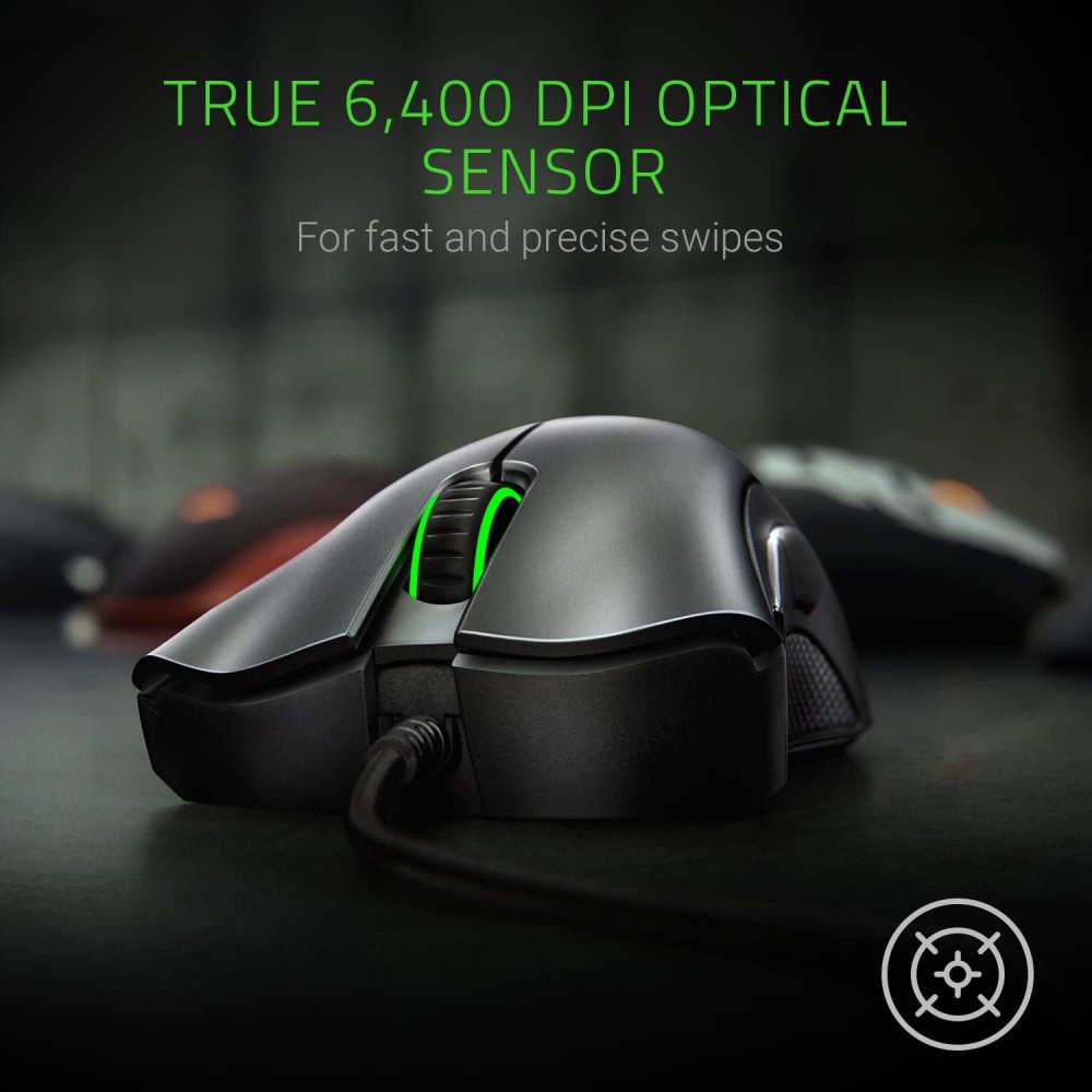 RAZER DEATHADDER ESSENTIAL GAMING MOUSE WITH 6400 DPI OPTICAL SENSOR