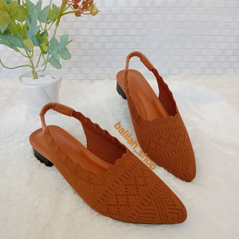 Wedges Wanita Hak Tali Belakang PEO 09 , Sandal Wanita