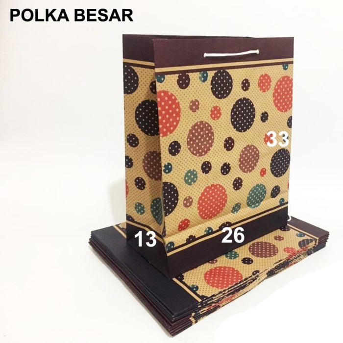 

✨ BISA COD ✨ PAPER BAG POLKA BESAR (26 X13 X 33)