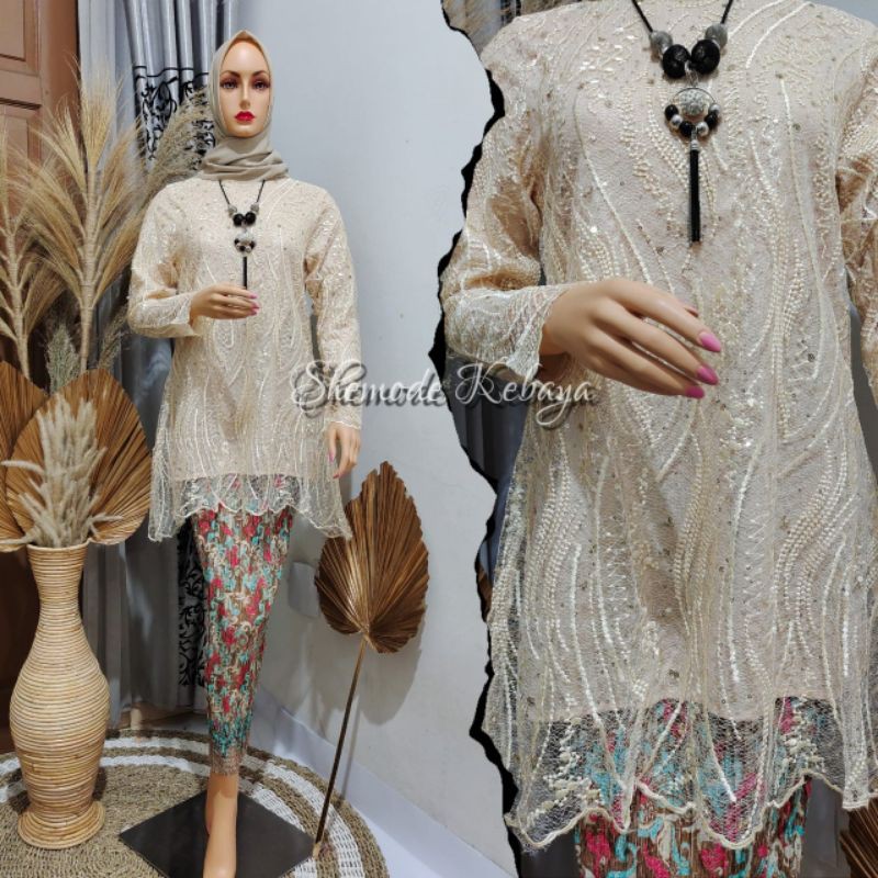 Realpict tunik tille/Bayar ditempat(cod)/kebaya pesta