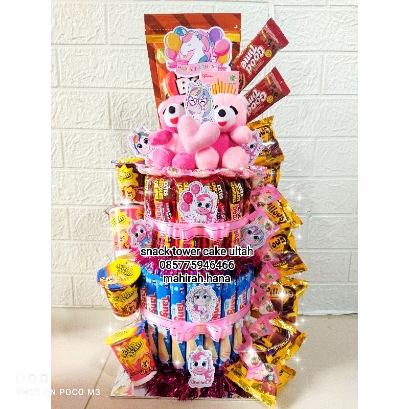 

(Link PO) READY SESUAI TGL cake snack - snack tart - snack tower - snack cake - bucket snack