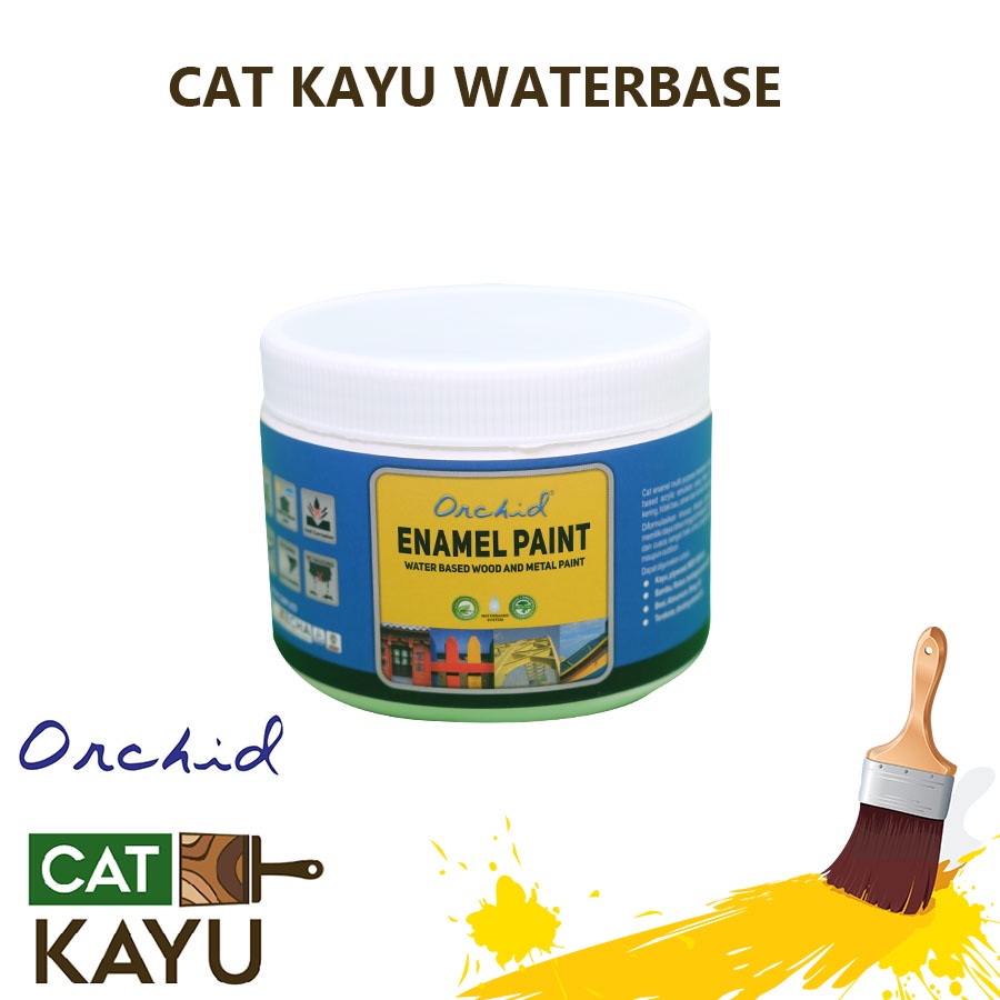 Jual Cat Besi Kayu Serbaguna Orchid Enamel Paint Waterbase G Pelarut Air Shopee Indonesia