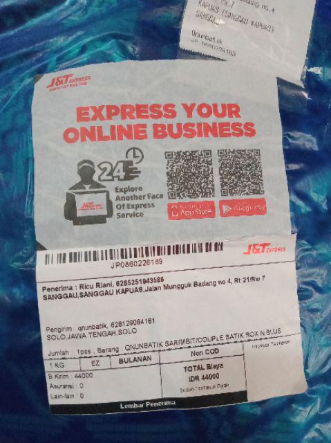 Qnunbatik Sarimbit/couple Batik Rok N Blus Santika Prodo Panjang