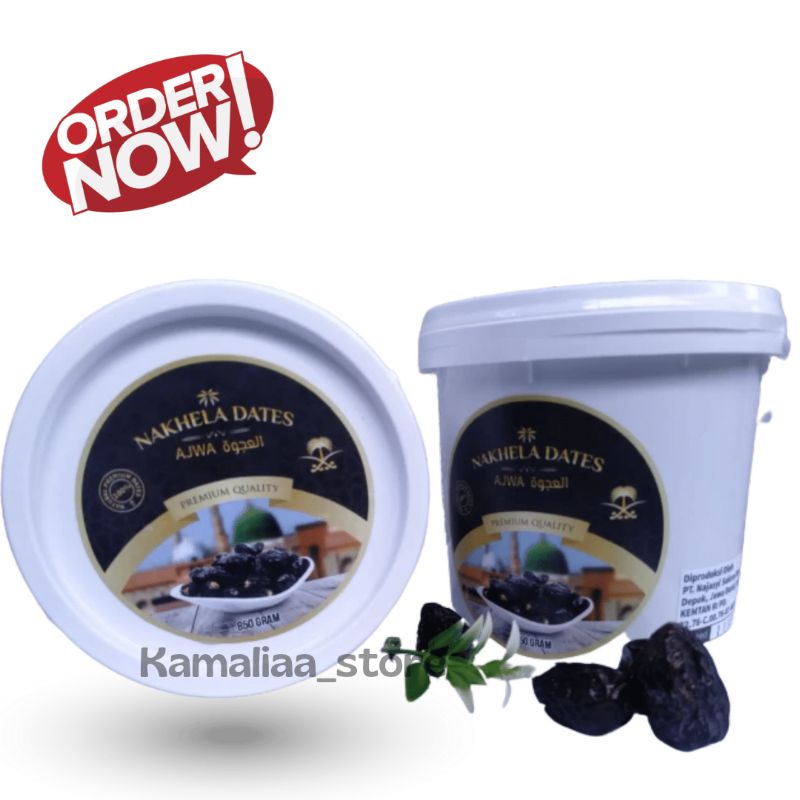 

Kurma Ajwa Nakhela 850 Gram Kemasan Ember 850 Gram