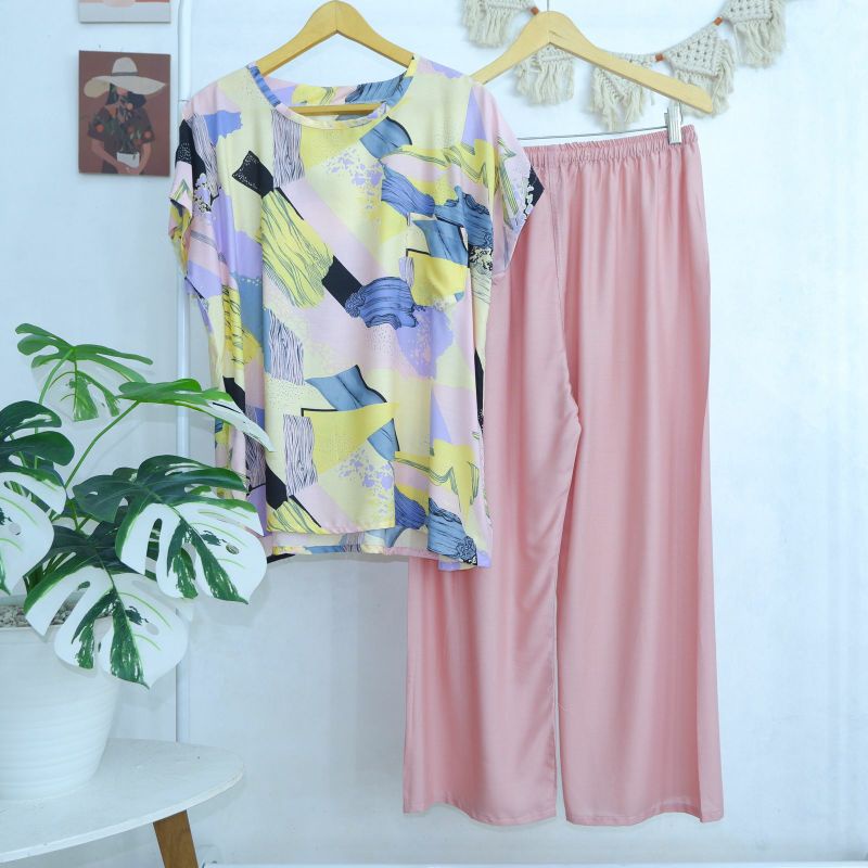 BABYDOLL JUMBO RAYON FIT TO XXXL LD 130 (CELANA PANJANG) SERI 1 LD125 LD130-PJXL 12