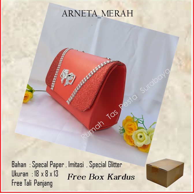 Tas Pesta,Tas Kecil,Tas Imut,ARNETA_MERAH