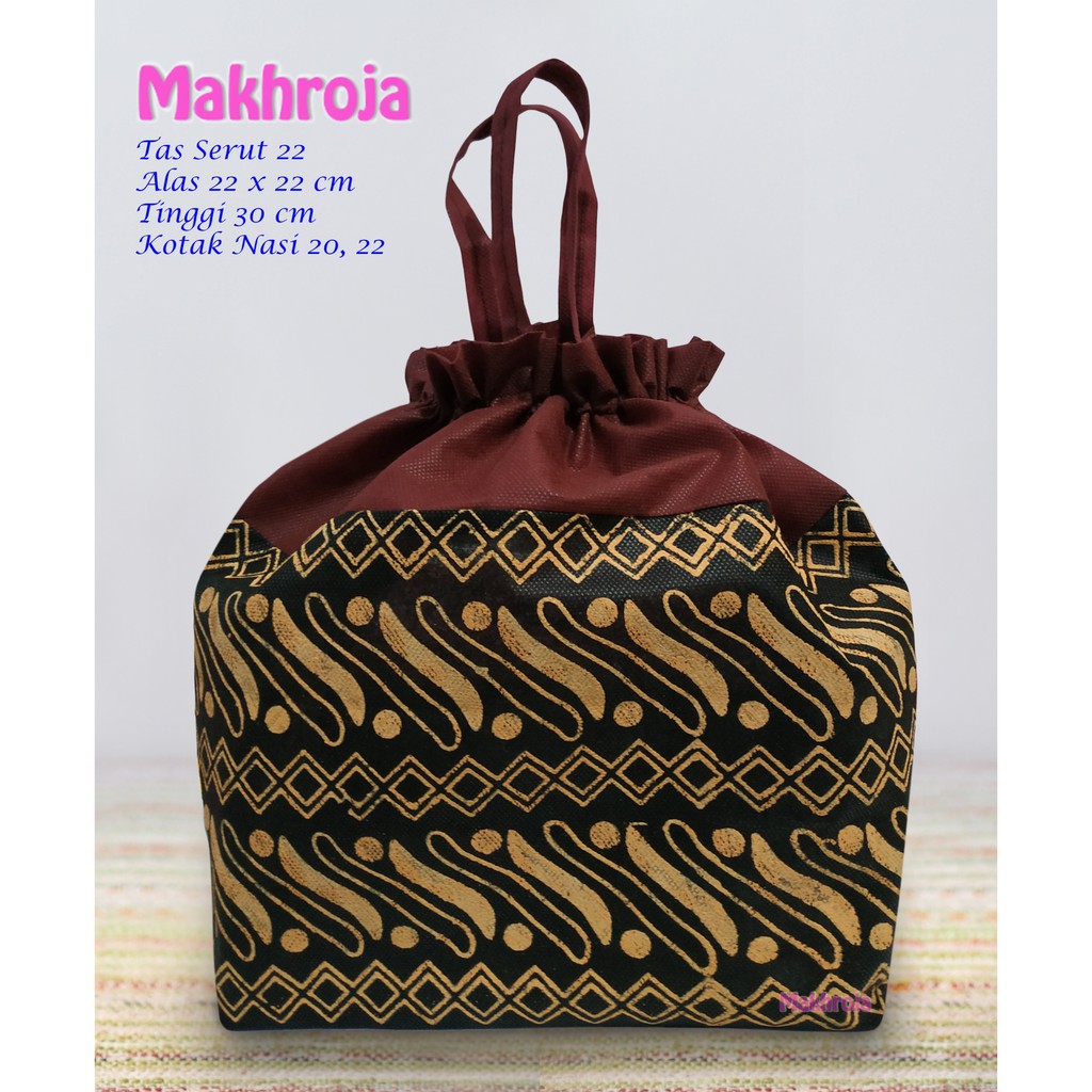 

Tas Hajatan Goodie Bag Spunbond Serut SFM 22 Maron Hitam