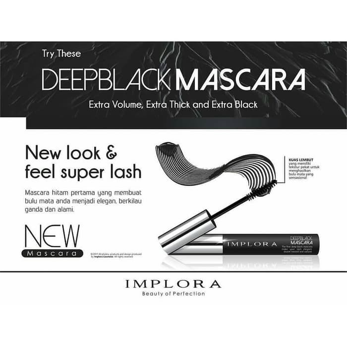 IMPLORA DEEP BLACK MASCARA / MASKARA WATERPROOF