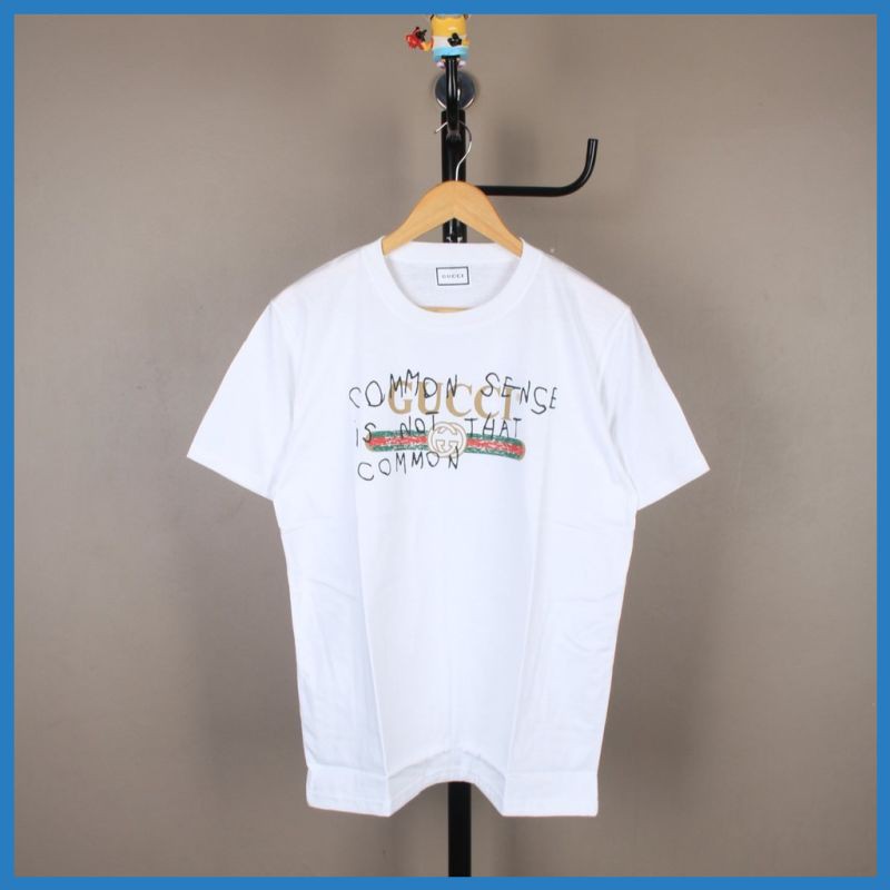 KAOS BAJU GU CI COMMON WHITE YTD RS GR POLOS BAJU PRIA IMPORT