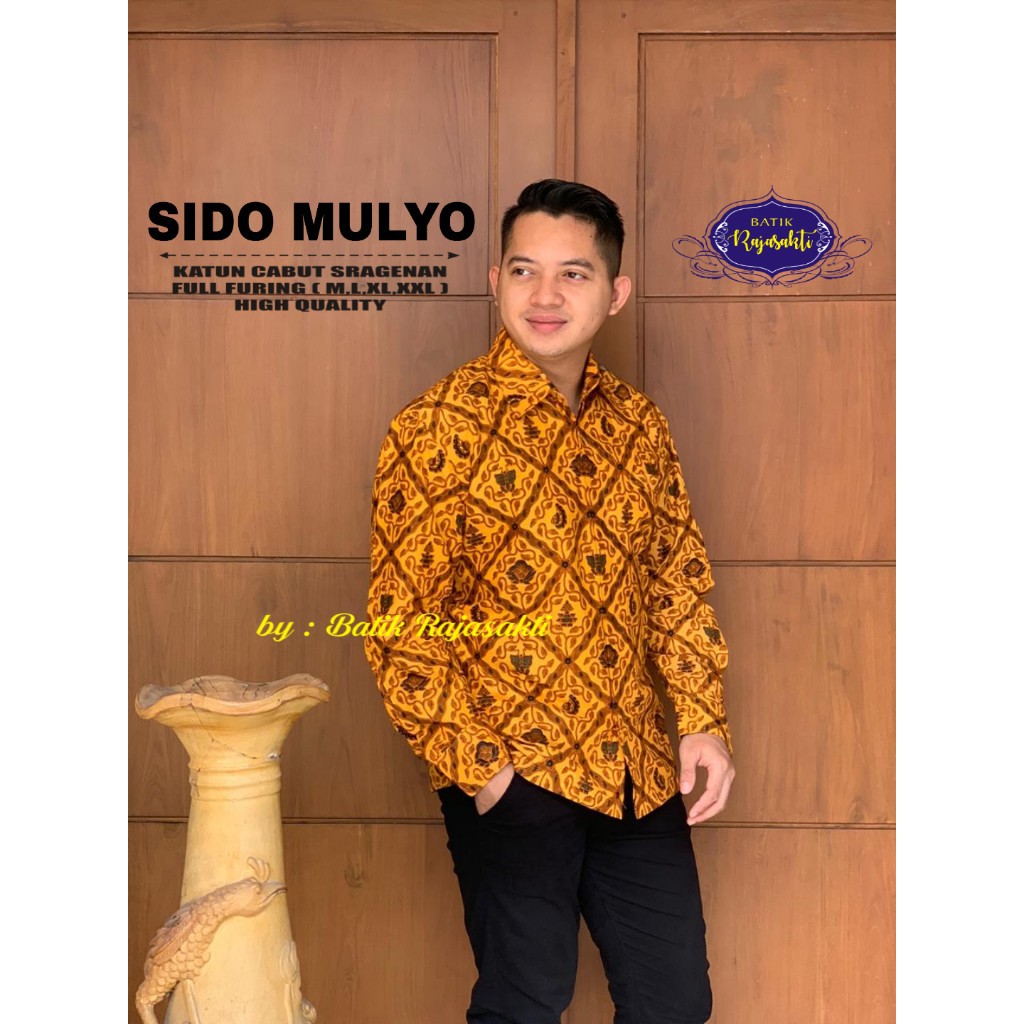 SIDO MULYO BAJU kemeja batik pria lengan panjang terbaru ORIGINAL  PENDEK modern BSO OFFICIAL