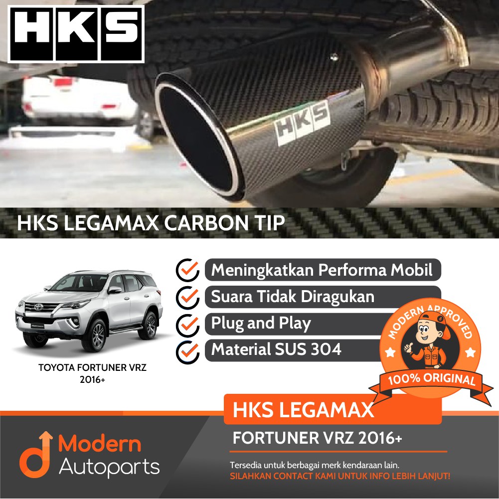 Knalpot Muffler HKS LEGAMAX Fortuner VRZ 2016+ Carbon PnP