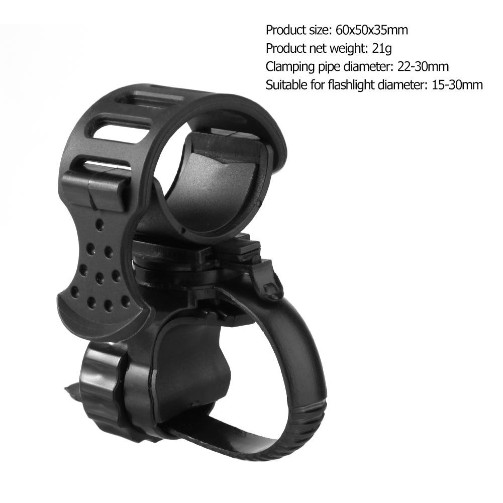 MOJITO Yanuten Bicycle Light Stand, 360 Degree Rotatable Bicycle Light Mount Bracket Bike Lamp Holder