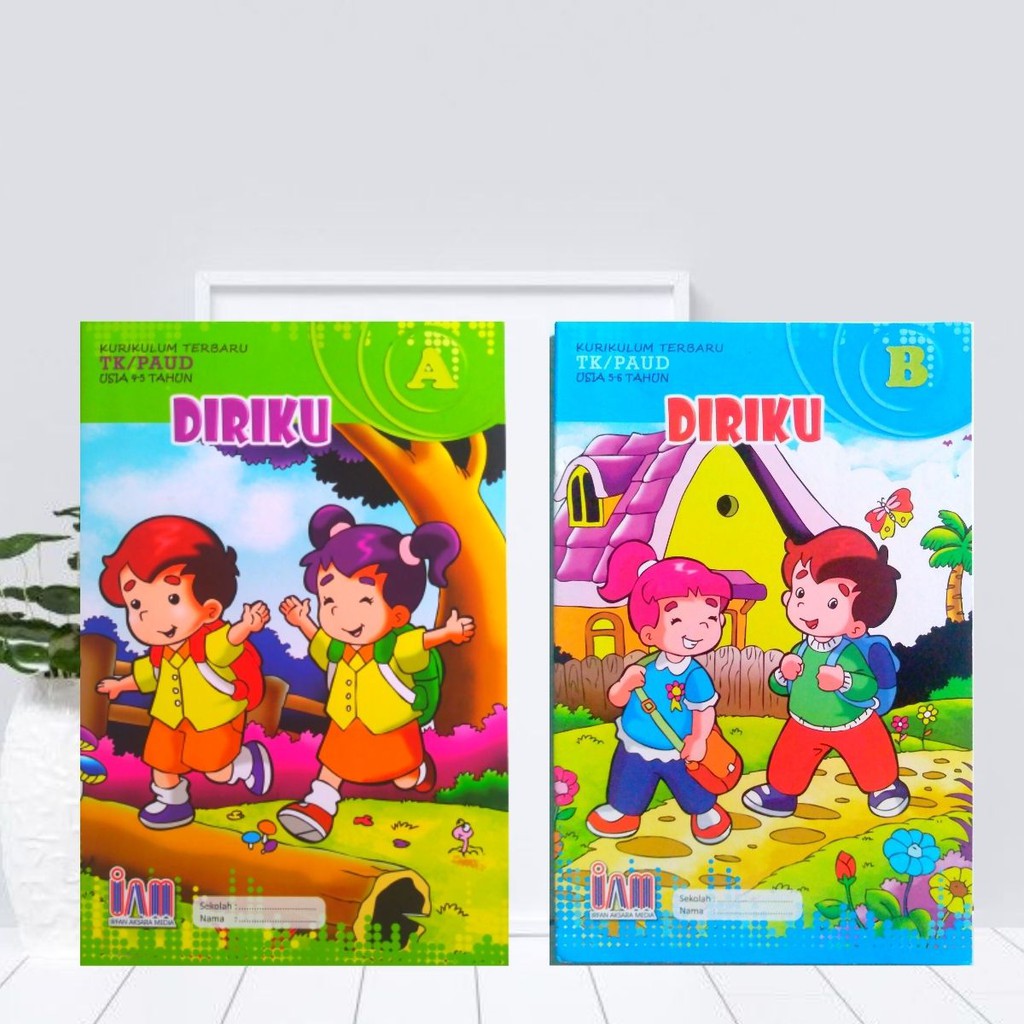Paket Buku Belajar Anak TK Dan PAUD TEMATIK Pengetahuan DIRIKU Jilid A Dan B