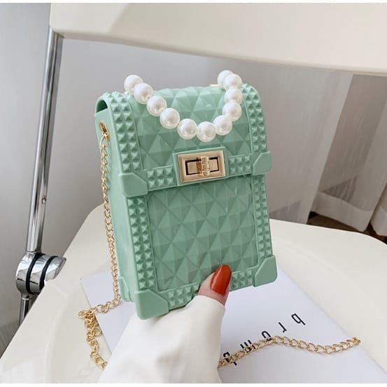 *ALIBABA1688* TAS HP / TAS DOMPET HP / TAS SELEMPANG WANITA / TAS JELLY GLOSSY STUD SELEMPANG WANITA IMPORT