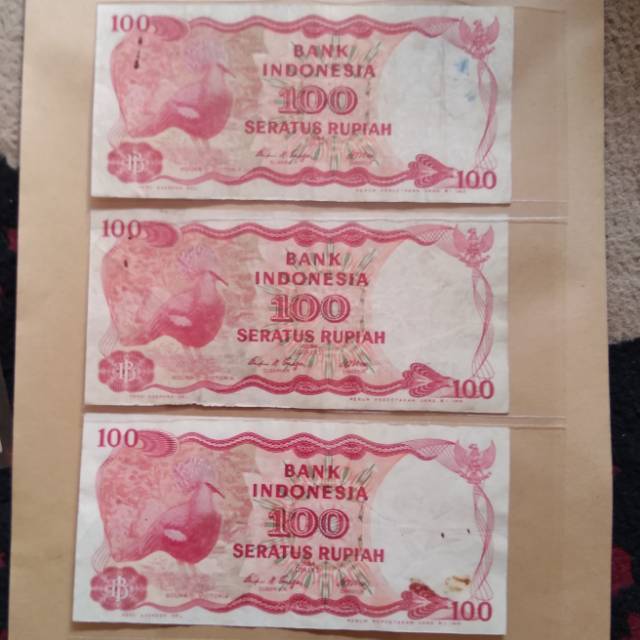 Uang kuno 100 seratus rupiah Burung Dara Goura
