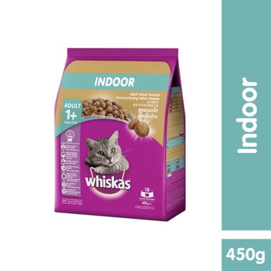 Whiskas Indoor 450gr Makanan Kucing Rumahan Adult Dewasa Cat Dry Food