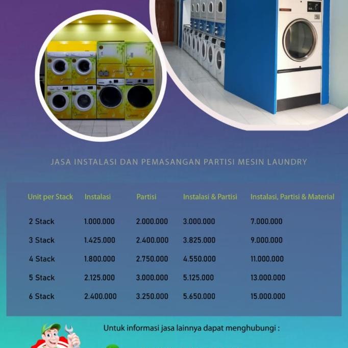 Jual Paket Instalasi Laundry Partisi Bahan Gypsum Non Stabilizer