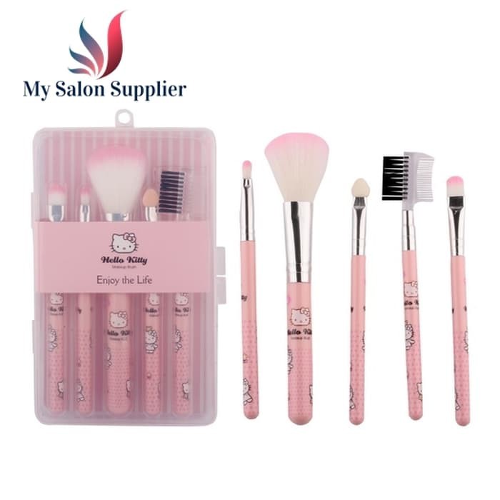 Kuas Hello Kitty make Up Brush Set isi 5 Panjang