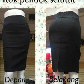 ROK SPAN KERJA SELUTUT ROK HITAM ROK KANTOR OFFICE ROK KERJA ROK FORMAL ROK PENSIL ROK SPAN PENDEK 2