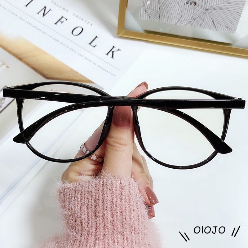 Kacamata Anti Radiasi Transparan Anti-biru Cat eye retro Plastik Bingkai Fashion Kacamata Anti-ultraviolet - SG