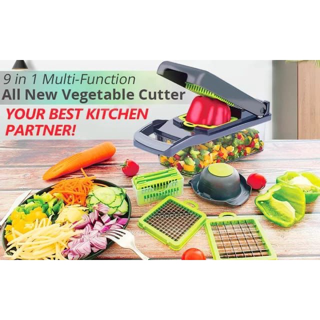 VEGETABLE CHOPPER 11-IN1 ALAT PEMOTONG DAN PEMARUT BUAH/SAYUR MULTIFUNGSI (JAYA ACC)