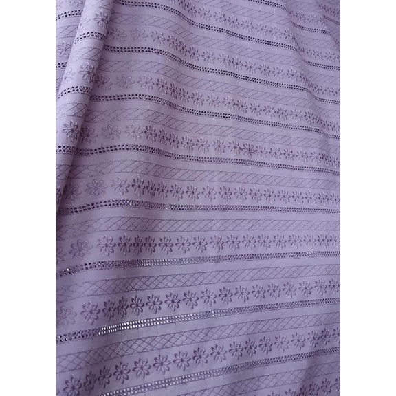 KAIN KATUN BORDIR PREMIUM MOTIF BUNGA LUBANG SALUR