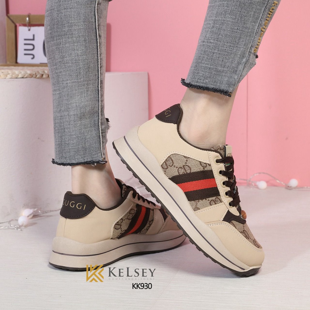 Kelsey Sepatu Sneakers  Wanita  Import KK930