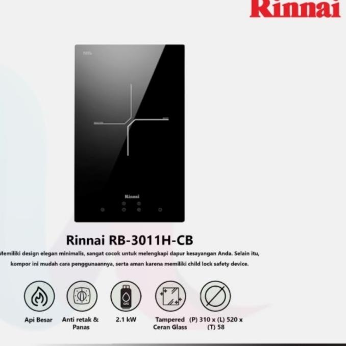 Kompor Tanam Induksi Rinnai Rb3011Hbc/Kompor Tanam Listrik 1 Tungku Jdedo88