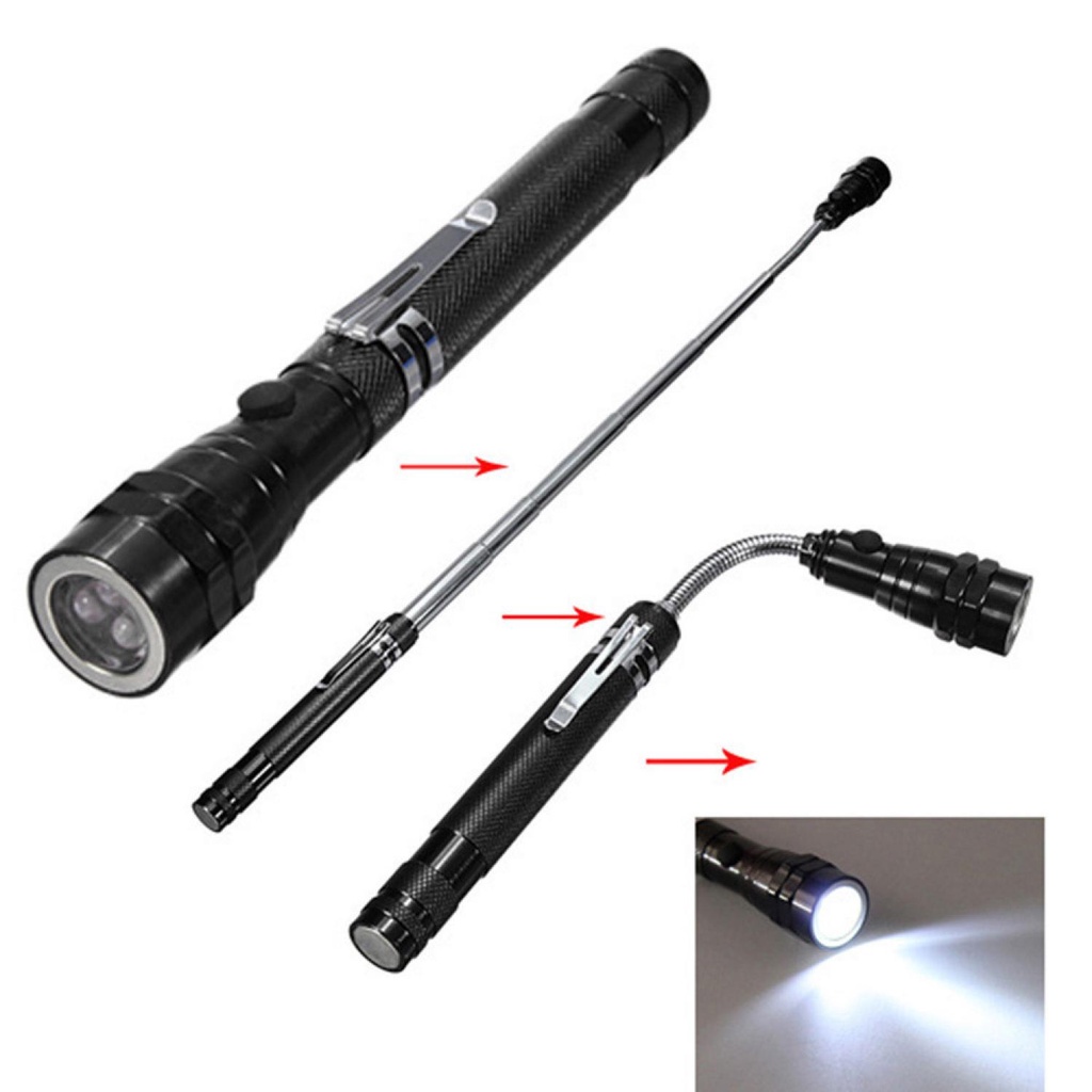 IDN TOOLS - LED Telescopic Flexible Magnetic Pick Up Flashlight