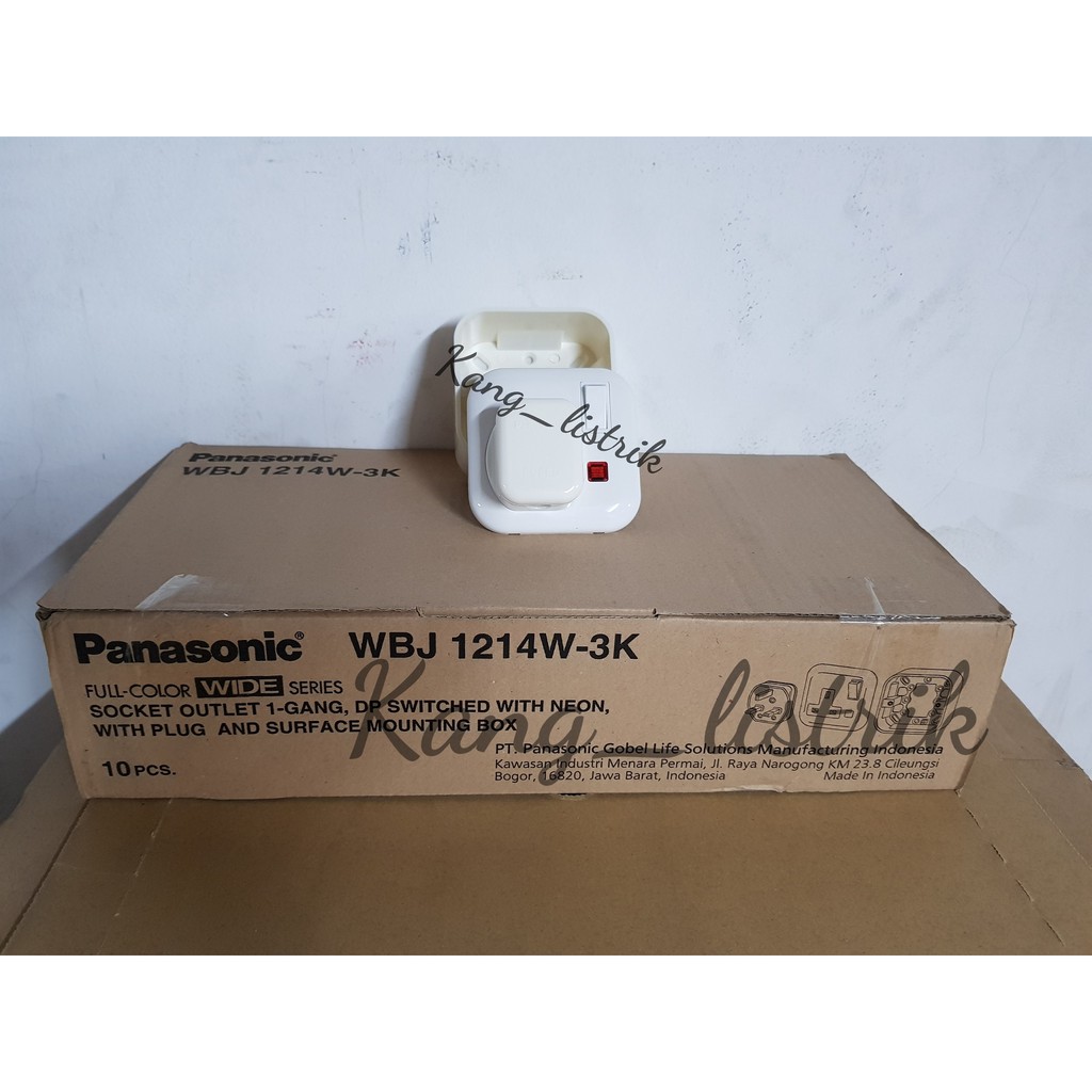 Stop Kontak AC Panasonic KOMPLIT WBJ1214W-3K (1set)