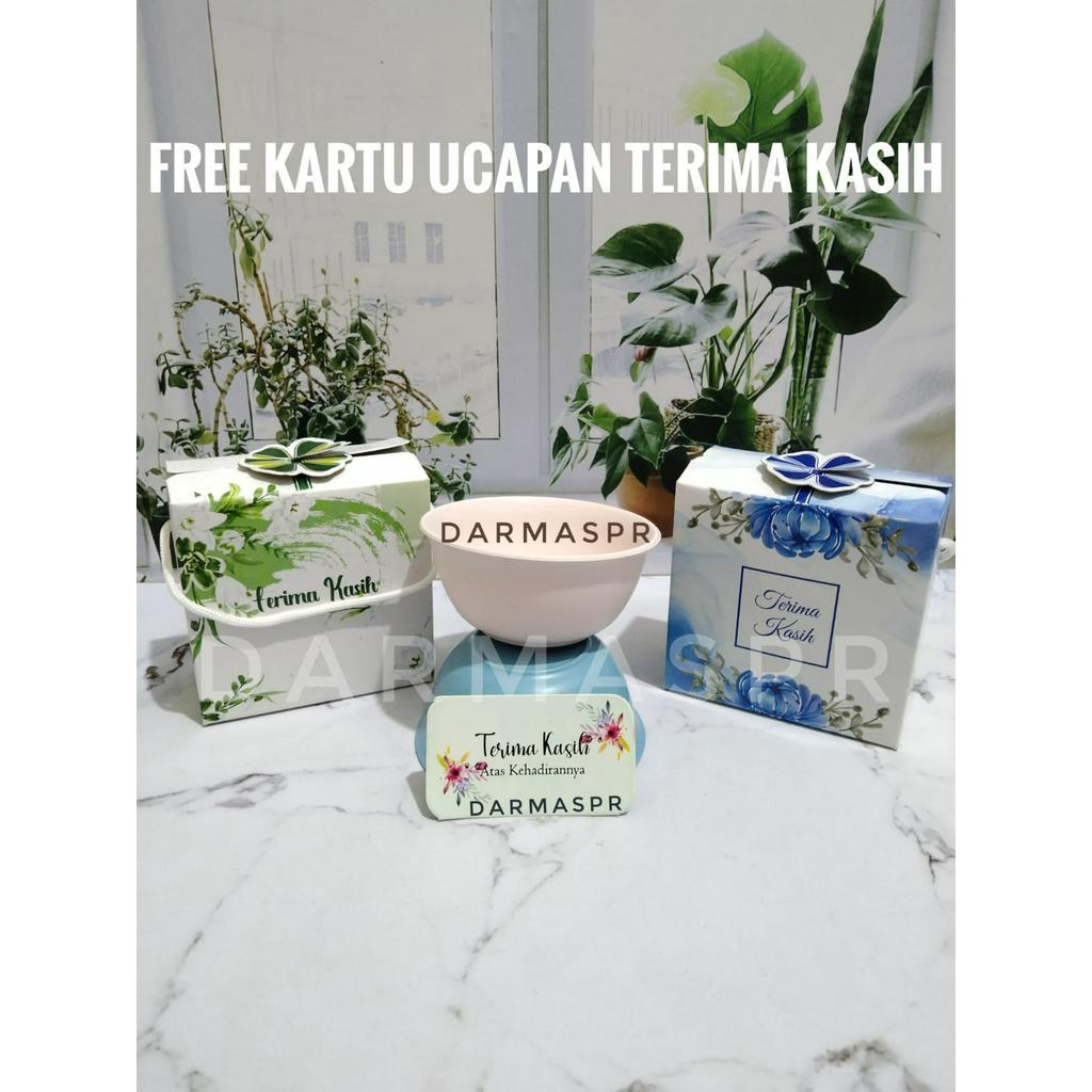 100PC Souvenir MANGKOK BULAT SOFT KEMAS BOX MOTIF
