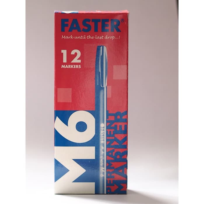 

Faster M6 Permanent Marker isi 12 pcs- Black, Blue & Red