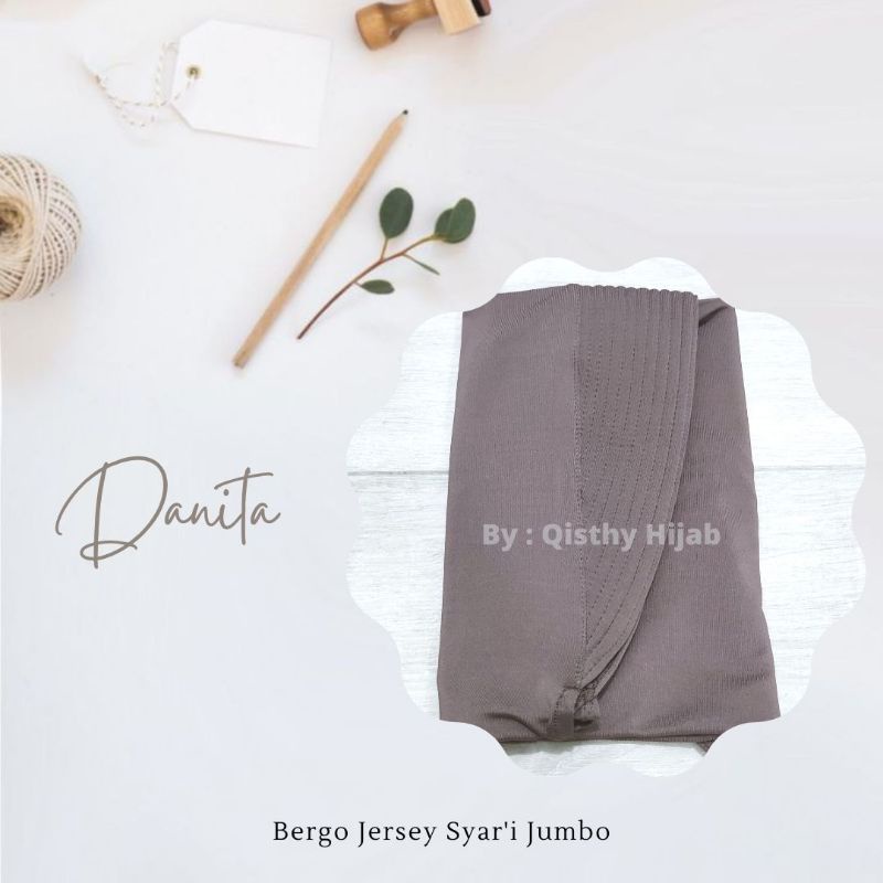 Danita Bergo Jumbo Syar'i | Hijab Instan Syar'i | Khimar Daily Instan Bergo Original | Hijab Menutup Dada | Kerudung Instan Jersey | Hijab Bergo Jersey Jumbo | Hijab jersey Khimar Murah | Khimar Jumbo  Syar'i | Jilbab Pengajian | Khimar Jumbo Premium-Expresso