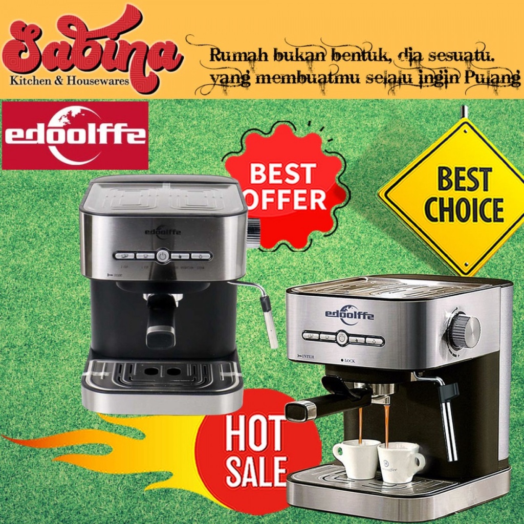 Mesin Kopi Semi Automatic Italian Coffee 15 Bar Espresso Maker 1050W