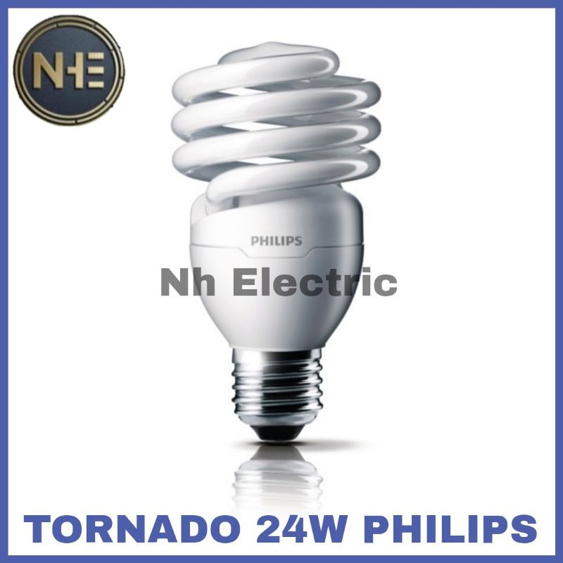 Lampu Philips Tornado 24W Watt Putih CDL E27 - Spiral 24 Watt Philips White 220V SNI