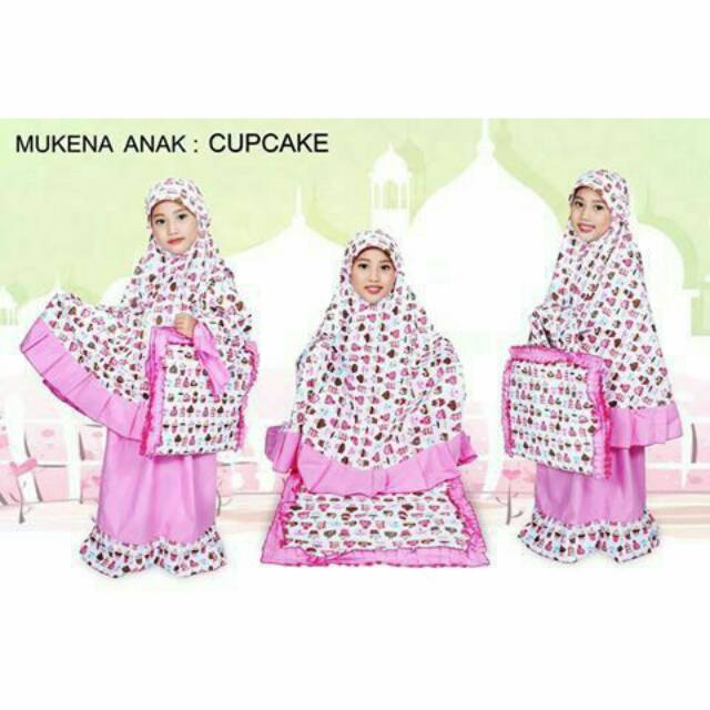 Mukena anak cupcake/ mukena anak cantik/ mukena anak kekinian