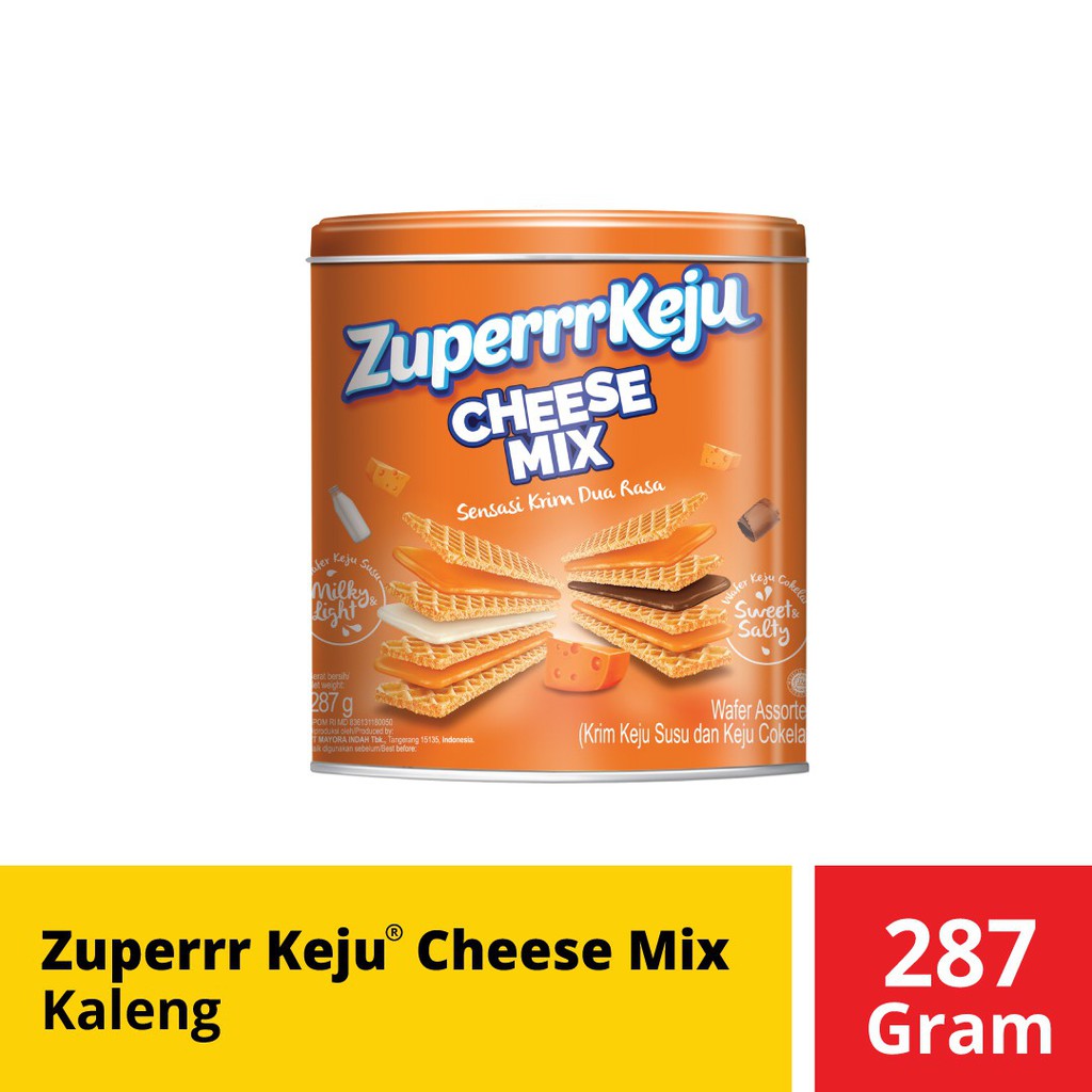 ZUPERRR Keju Cheese Mix Kue Kaleng 287 Gr