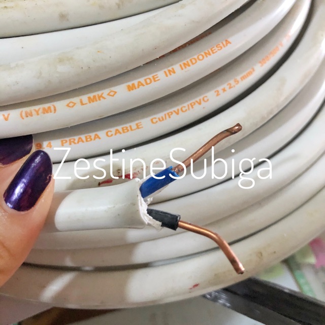 Kabel Tunggal NYM 2 x 2,5 Praba | JUAL PER METER