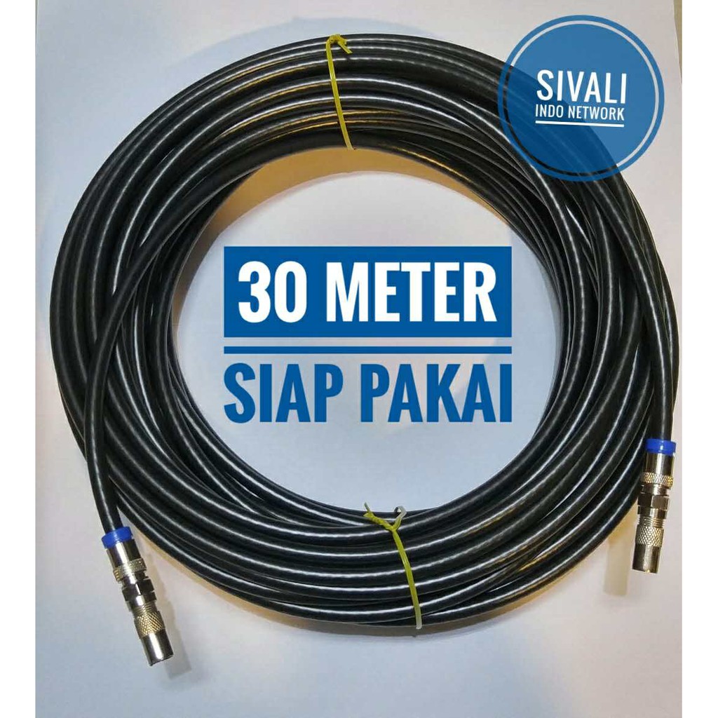 30 METER KABEL BELDEN  MALE MALE DARI TV KE STB /ANTENA TV Coaxial Belden RG6 SIAP PAKAI