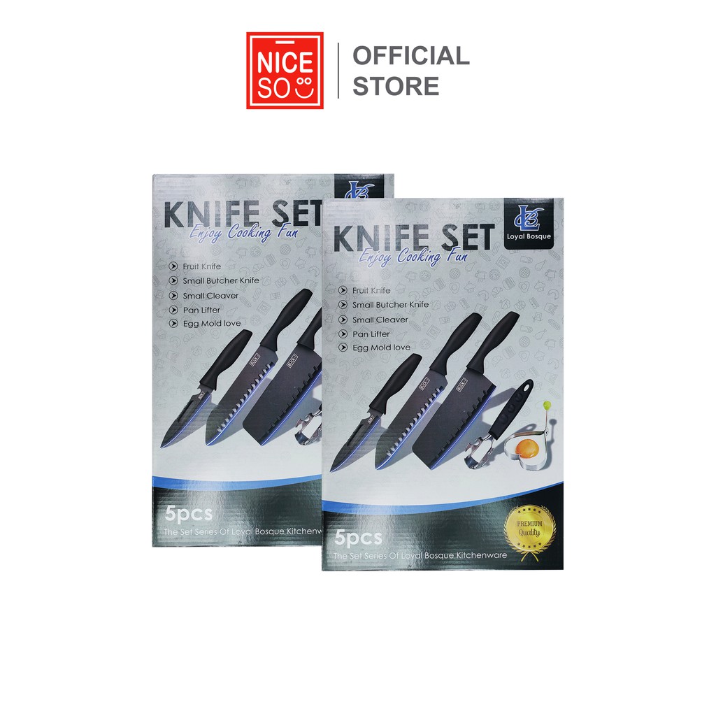 Niceso Official Pisau Dapur Set 5PCS Loyal Bosque