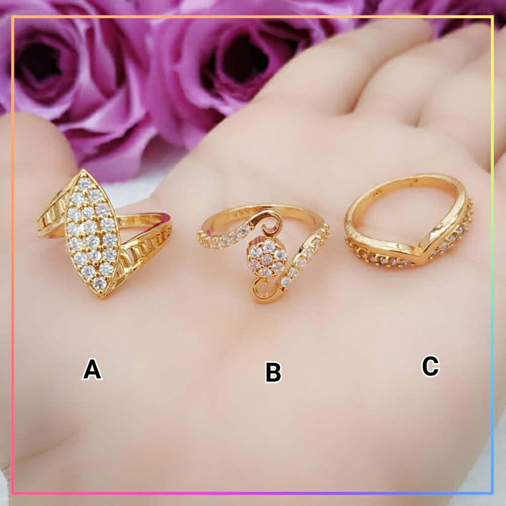 Cincin xuping cincin dewasa wanita love mata ungu terlaris perhiasan wanita lapis emas gold A166