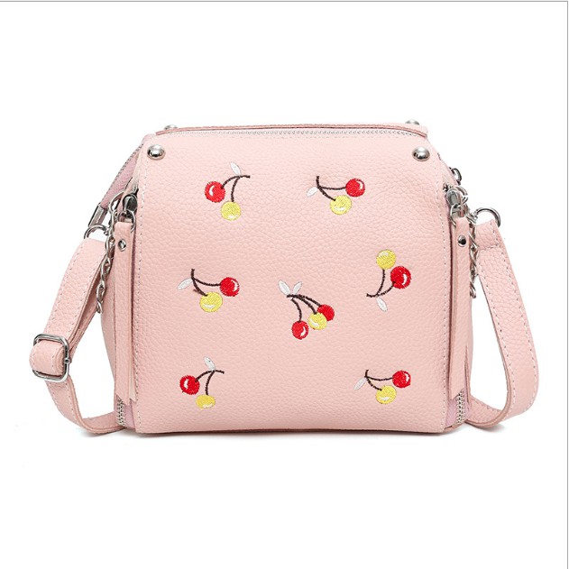 Cute Cherry Slingbag Import / Shoulder Bag Tas Selempang wanita Korea Pastel Lucu