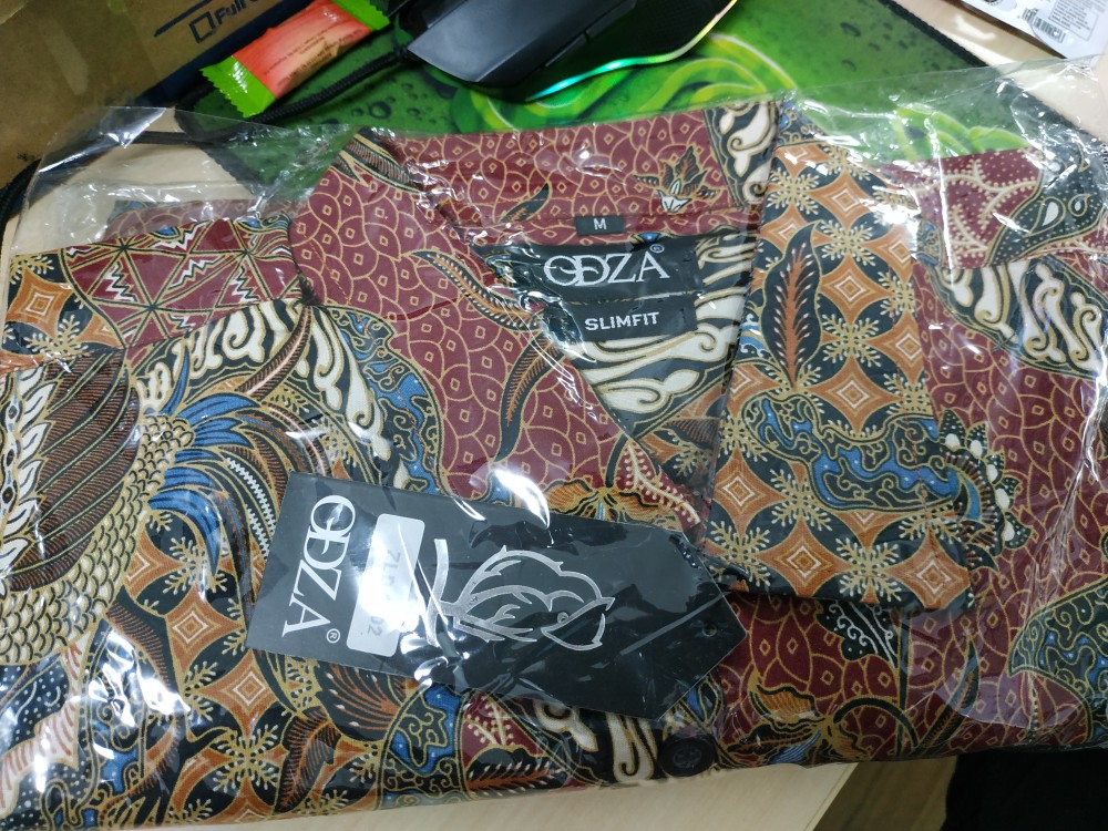 Odza Kemeja Batik Pria Lengan Panjang Baju Pria Batik Modern Populer Prayata