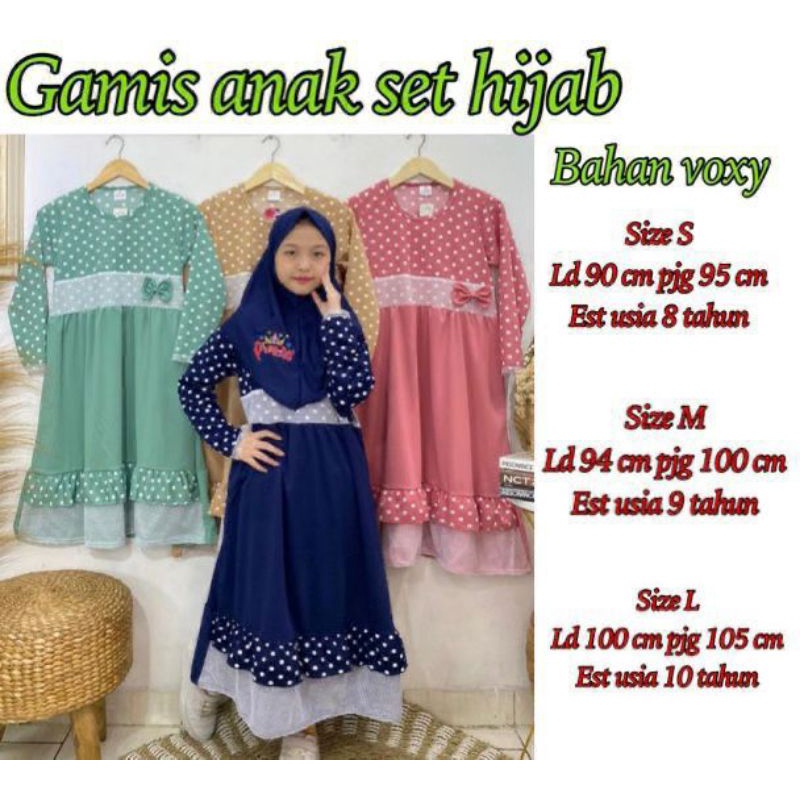 GAMIS ANAK VOXY SET HIJAB