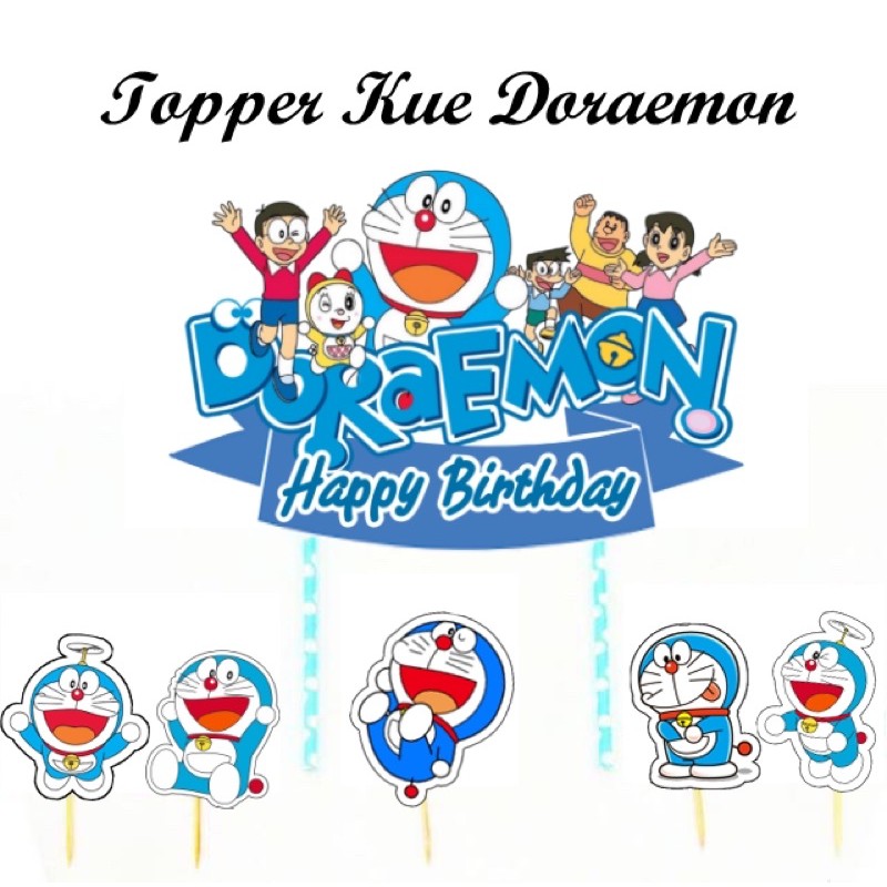 topper kue ulang tahun sedotan unicorn pony blue princess hiasan kue birthday cake doraemon Lol