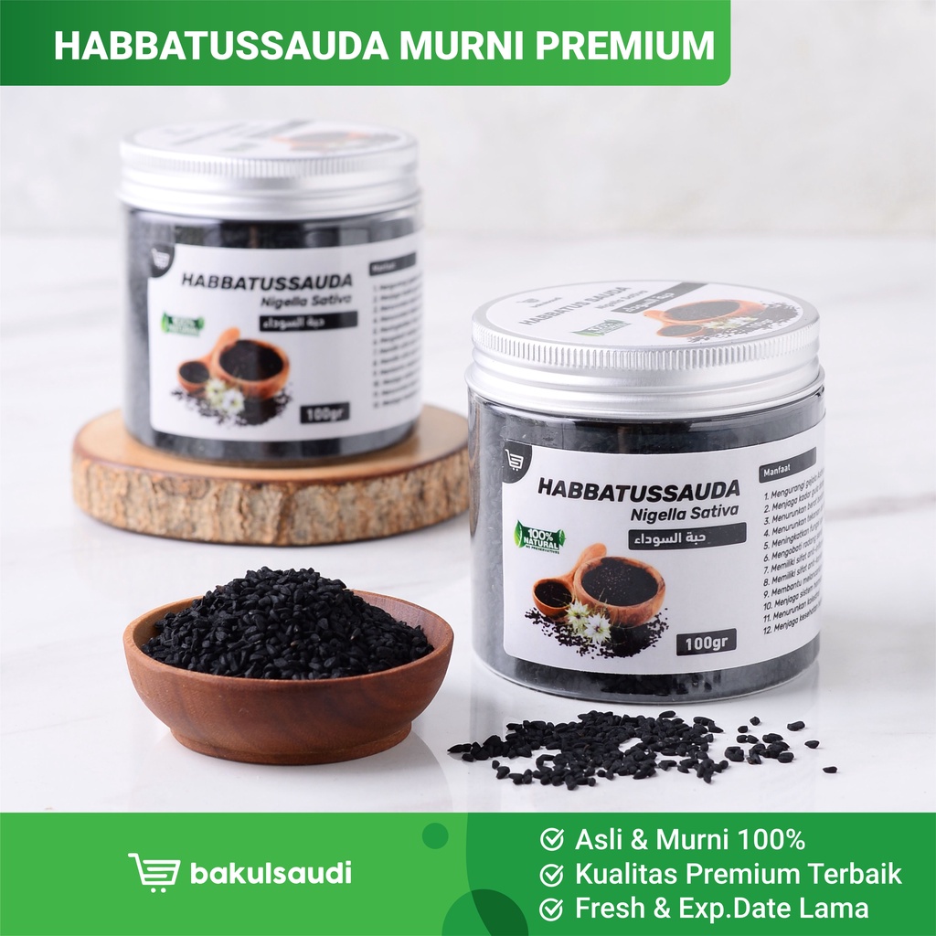 Habbatusauda Murni Premium Original 100% Serbuk Kapsul Biji Habbatussauda Jinten Jintan Hitam