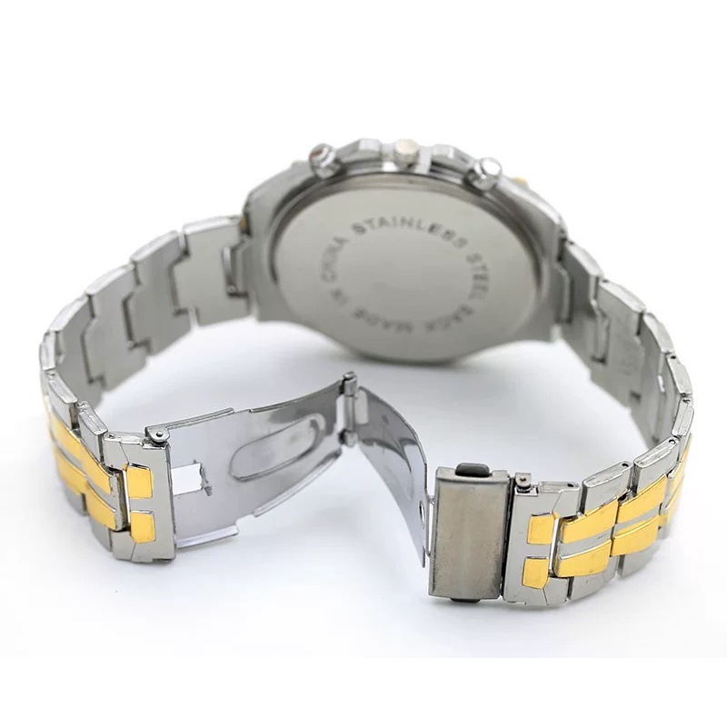 Jam Tangan Quartz Pria  oriando Bahan Stainless Steel FREE BOX