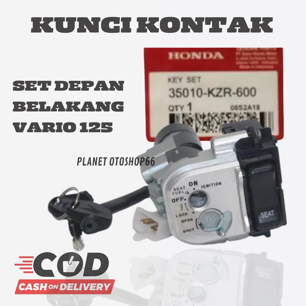 Kunci Kontak Set Vario 125 (35010-Kzr-600)Kunci Kontak Assy+Jok Belakang Vario 125 Kzr Kunci Kontak 