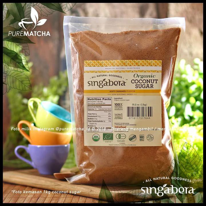 

Singabera Premium 1Kg Organic Coconut Sugar Gula Kelapa Organik Pouch